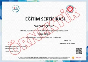 Aşçılık Eğitimi Sertifikası 560 Saat