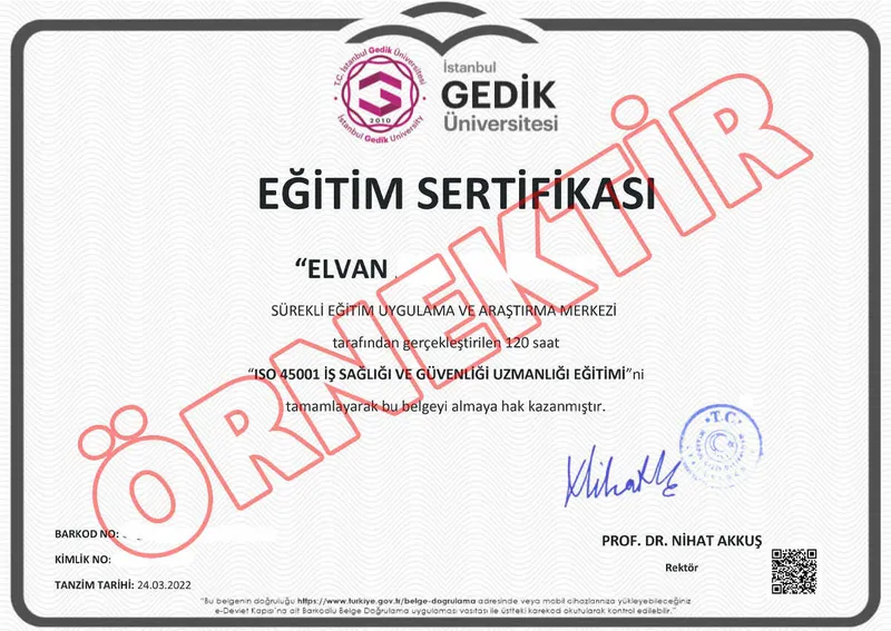 is sagligi ve guvenligi egitimi sertifikasi ornegi optimized